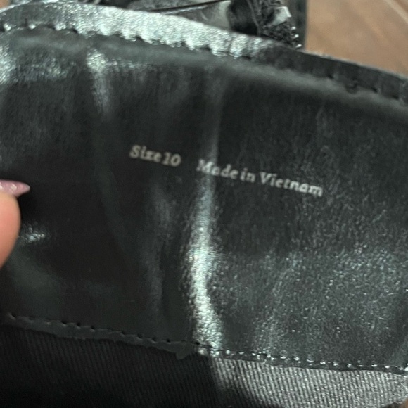 NWOT Dolce Vita Rainer Midnight Crinkle Black Leather Combat Boots-Size 10 - Picture 8 of 9
